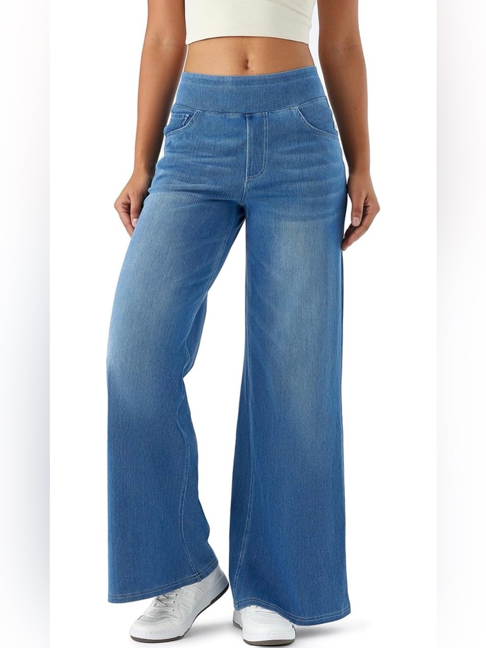 NWT Lighterglide High Waist Wide Leg Pull On Jeggings Soft Stretch Size XL Plus